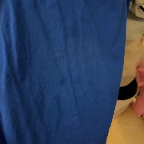 Blue Graphic T-Shirt with Floral Design (45) - Picture 3 of 4